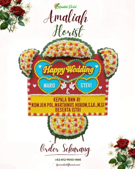 Papan Bunga Pernikahan Kerjen